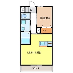 カメーリエ大溝の物件間取画像